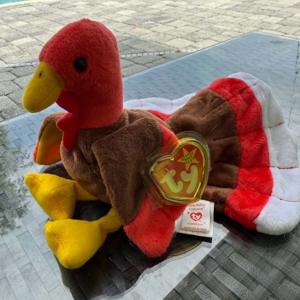 Ty Red and Brown Plush Turkey Stuffed Animal